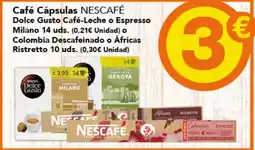 Gadis Café Cápsulas Dolce Gusto Café-Leche o Espresso Milano o Colombia Descafeinado o Áfricas Ristretto oferta