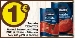 Gadis CIDACOS Tomate Natural Entero oferta