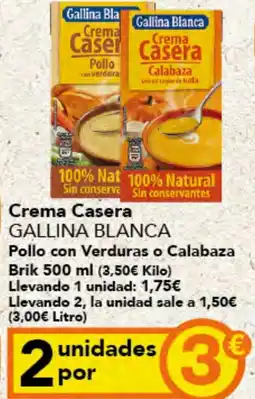 Gadis GALLINA BLANCA Crema Casera oferta