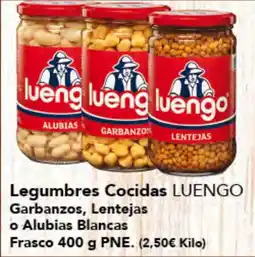 Gadis LUENGO Legumbres Cocidas Garbanzos, Lentejas o Alubias Blancas Frasco oferta