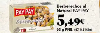 Gadis PAY PAY Berberechos al Natural oferta