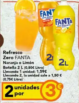 Gadis FANTA Refresco Zero Naranja o Limón oferta