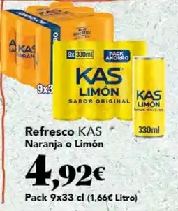 Gadis KAS Refresco Naranja o Limón oferta