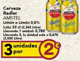 Gadis AMSTEL Cerveza Radler Limón o Limón 0,0% oferta