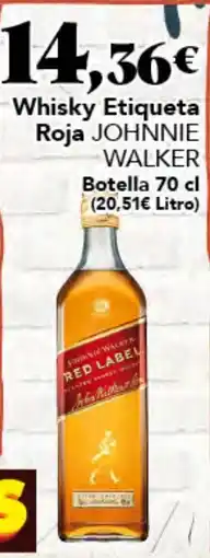 Gadis JOHNNIE WALKER Whisky Etiqueta Roja oferta