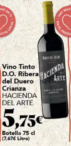 Gadis HACIENDA DEL ARTE Vino Tinto D.O. Ribera del Duero Crianza oferta