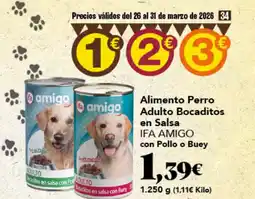 Gadis IFA AMIGO Alimento Perro Adulto bocaditos en Salsa con Pollo o Buey oferta