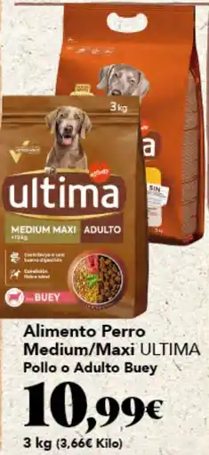 Gadis ULTIMA Alimento Perro Medium/Maxi Pollo o Adulto Buey oferta