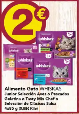 Gadis WHISKAS Alimento Gato Junior Selección Aves o Pescados Gelatina o Tasty Mix Chef o Selección de Clásicos Salsa oferta