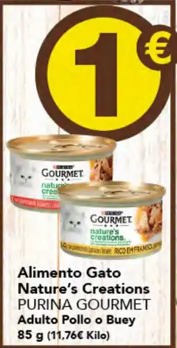 Gadis PURINA GOURMET Alimento Gato Nature's Creations Adulto Pollo o Buey oferta