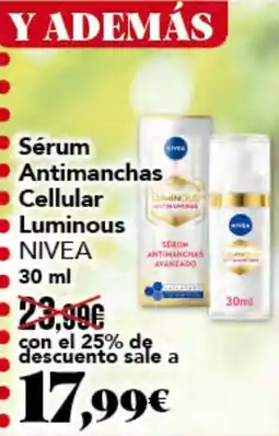 Gadis NIVEA Sérum Antimanchas Cellular Luminous oferta