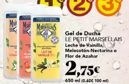 Gadis LE PETIT MARSELLAIS Gel de Ducha Leche de Vainilla, Melocotón-Nectarina o Flor de Azahar oferta