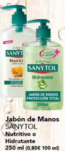 Gadis SANYTOL Jabón de Manos Nutritivo o Hidratante oferta