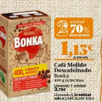 Gadis Café molido descafeinado bonka oferta