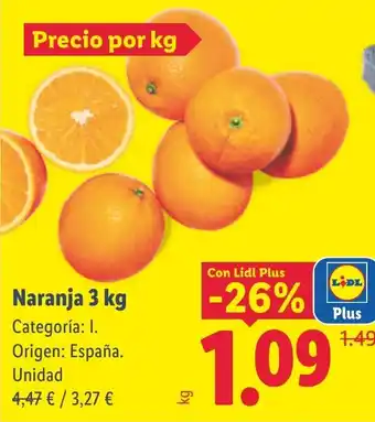 Lidl Naranja oferta