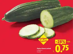 Lidl Pepino Almería oferta