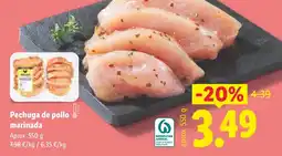 Lidl Pechuga de pollo marinada oferta