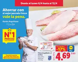 Lidl Filetes de gallineta nórdica oferta