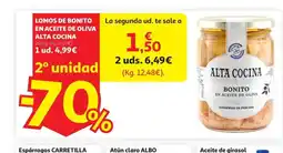 Alcampo Lomos de bonito en aceite de oliva alta cocina oferta