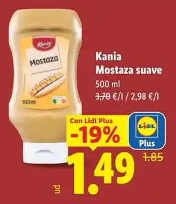 Lidl KANIA Mostaza suave oferta