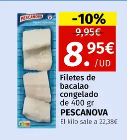 Maskom Supermercados PESCANOVA Filetes de bacalao congelado oferta