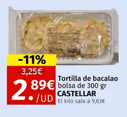 Maskom Supermercados CASTELLAR Tortilla de bacalao oferta