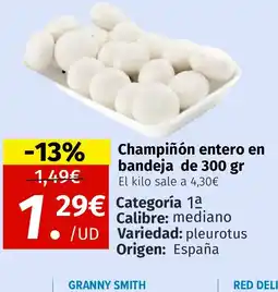 Maskom Supermercados Champiñón entero en bandeja oferta