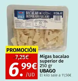 Maskom Supermercados UBAGO Migas bacalao superior oferta