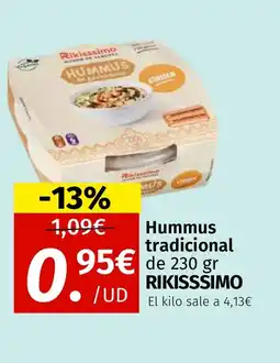 Maskom Supermercados RIKISSSIMO Hummus tradicional oferta