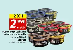 Maskom Supermercados YOPRO Postre de protéina de arándanos o vainilla oferta