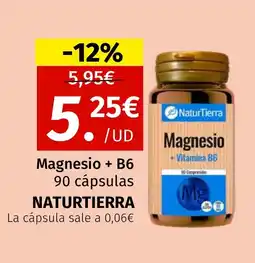 Maskom Supermercados NATURTIERRA Magnesio + B6.90 cápsulas oferta