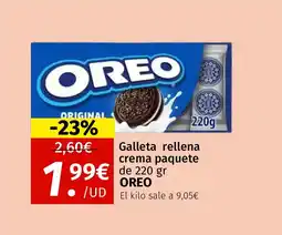 Maskom Supermercados OREO Galleta rellena crema paquete oferta