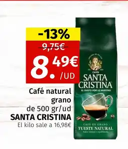 Maskom Supermercados SANTA CRISTINA Café natural grano oferta
