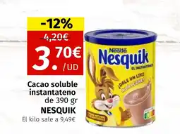 Maskom Supermercados NESQUIK Cacao soluble instantateno oferta