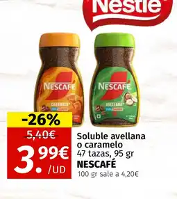 Maskom Supermercados NESCAFÉ Soluble avellana o caramelo oferta