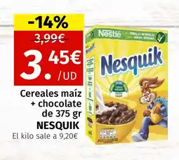 Maskom Supermercados NESQUIK Cereales maíz + chocolate oferta
