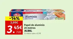Maskom Supermercados ALBAL Papel de aluminio 20 metros oferta