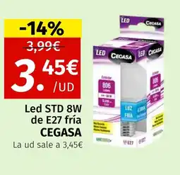 Maskom Supermercados CECASA Led STD 8W de E27 fría oferta