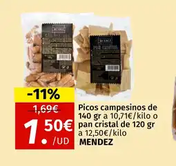 Maskom Supermercados MENDEZ Picos campesinos oferta