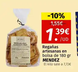 Maskom Supermercados MENDEZ Regañas artesanas en bolsa oferta