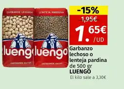 Maskom Supermercados LUENGO Garbanzo lechoso o lenteja pardina oferta