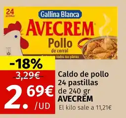 Maskom Supermercados AVECREM Caldo de pollo 24 pastillas oferta