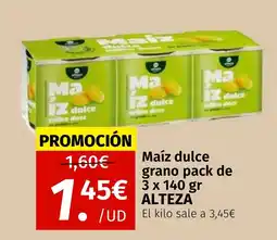 Maskom Supermercados ALTEZA Maíz dulce grano oferta