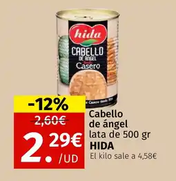 Maskom Supermercados HIDA Cabello de ángel oferta