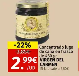 Maskom Supermercados VIRGEN DEL CARMEN Concentrado jugo de caña en frasco oferta
