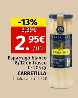 Maskom Supermercados CARRETILLA Esparrago blanco Espárragos 8/12 en frasco oferta