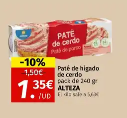 Maskom Supermercados ALTEZA Paté de higado de cerdo oferta