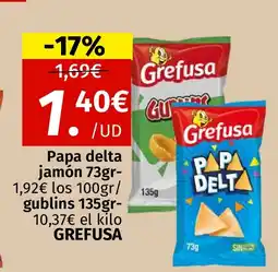 Maskom Supermercados GREFUSA Papa delta jamón oferta