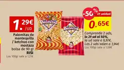 Maskom Supermercados RISI Palomitas de mantequilla / ketchuo con mostaza oferta