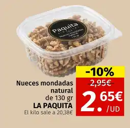 Maskom Supermercados LA PAQUITA Nueces mondadas natural oferta